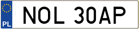 Trailer License Plate